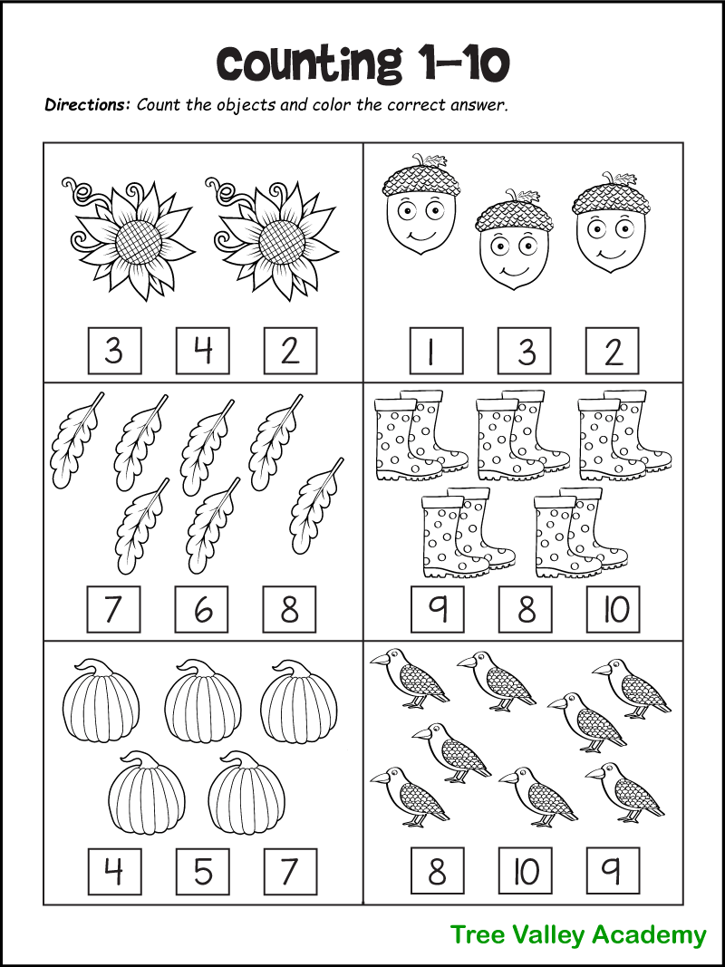 1-10 Number Tracing Worksheets for Kids