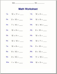 12 Essential Times Table Worksheets for Kids