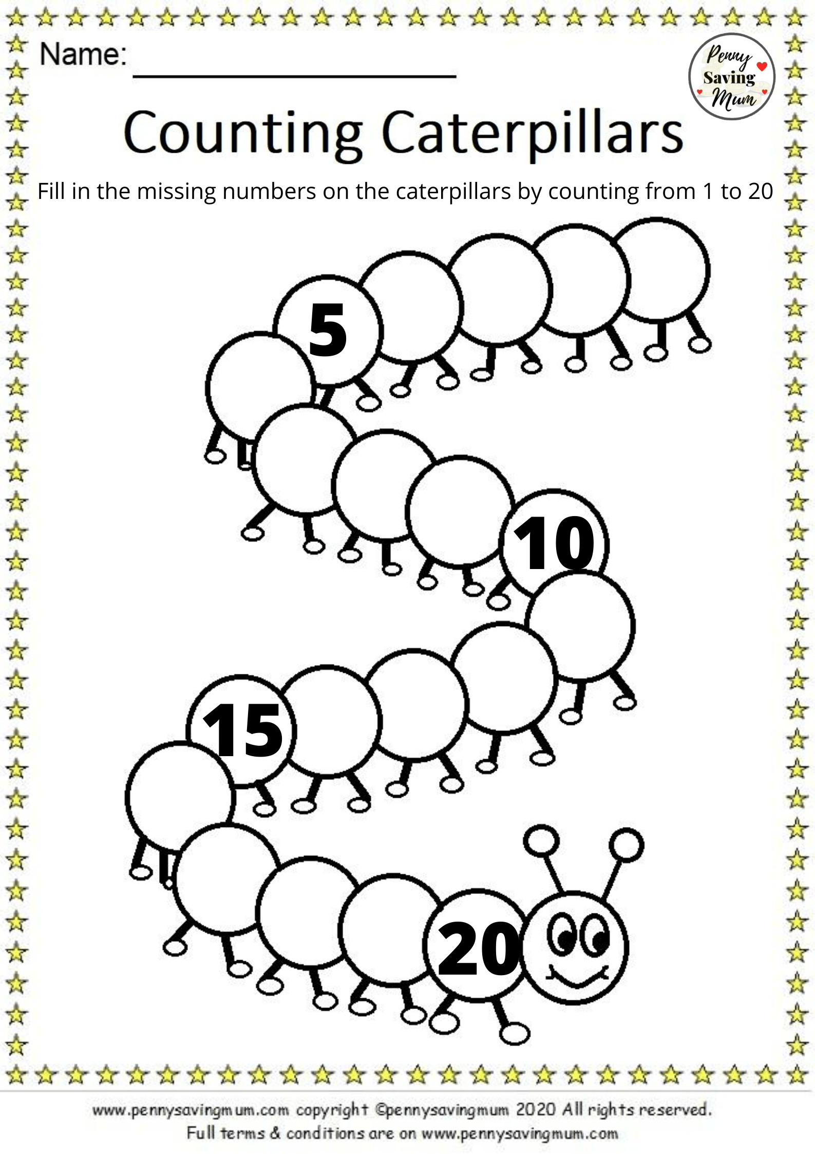 20 Fun Worksheets for Kids to Practice 1-20 Numbers