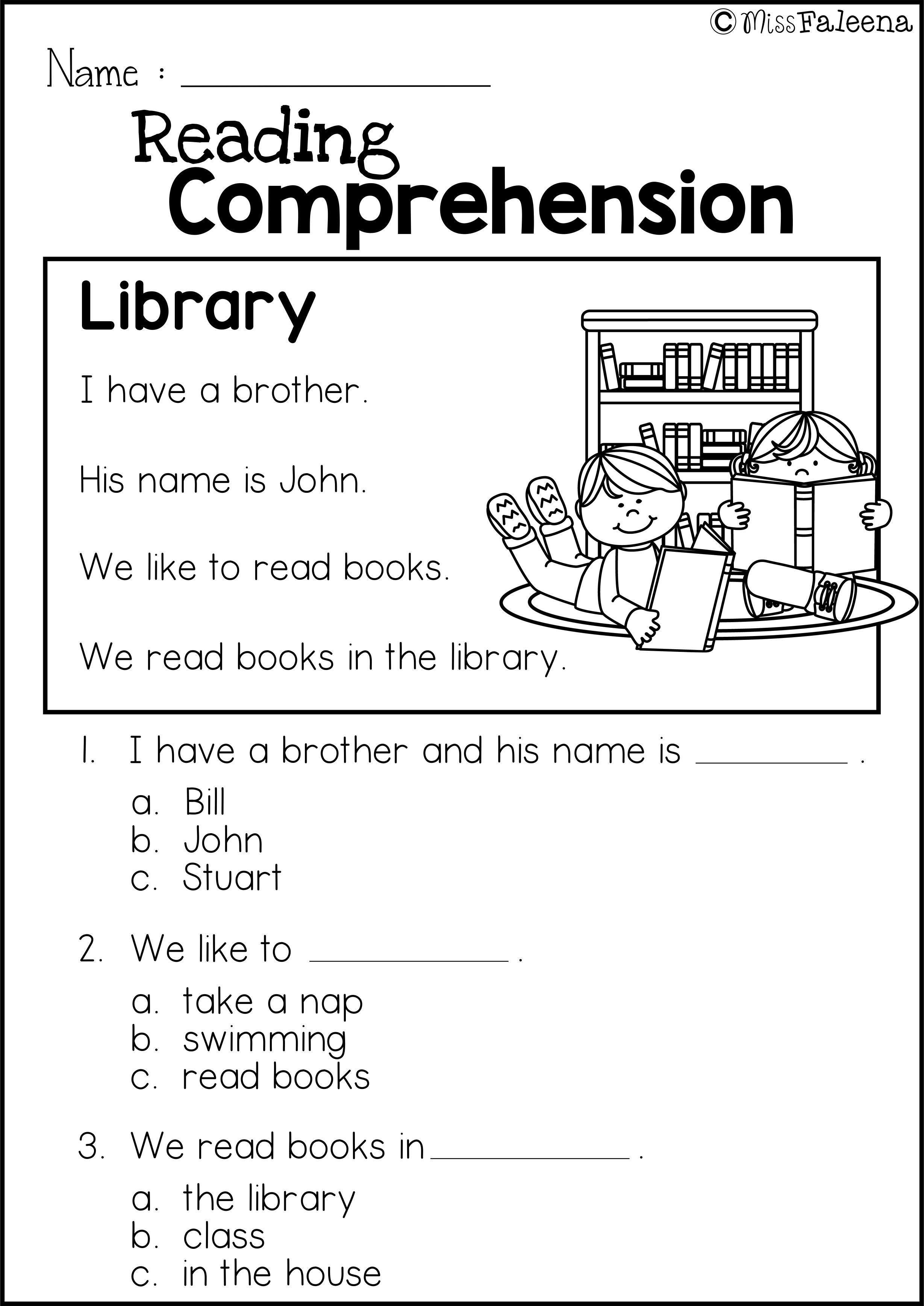 1St Grade Reading Comprehension Free Pdf