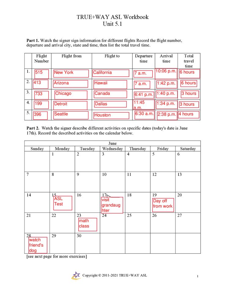 ASL 2.2 Worksheet Part 2 Answers and Solutions