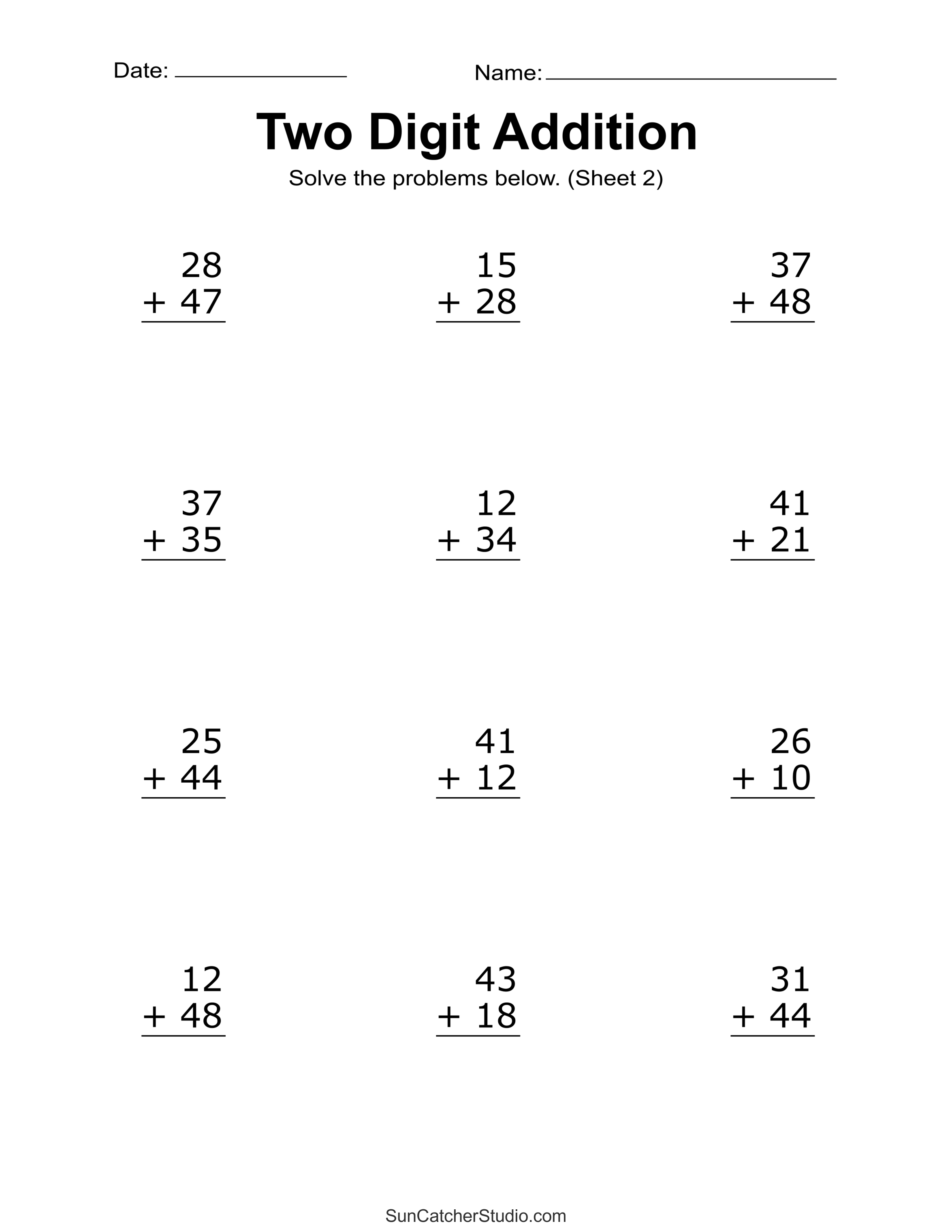 2 Digit Addition With Regrouping Worksheets Worksheetscity