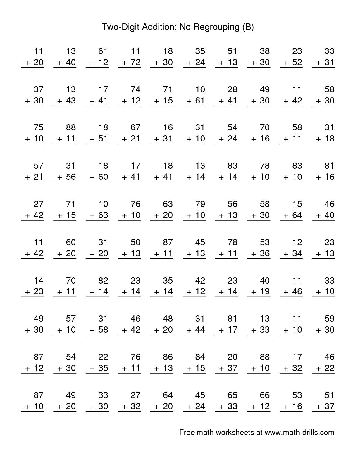 2 Digit Addition Worksheets for Kids: Fun Math Practice