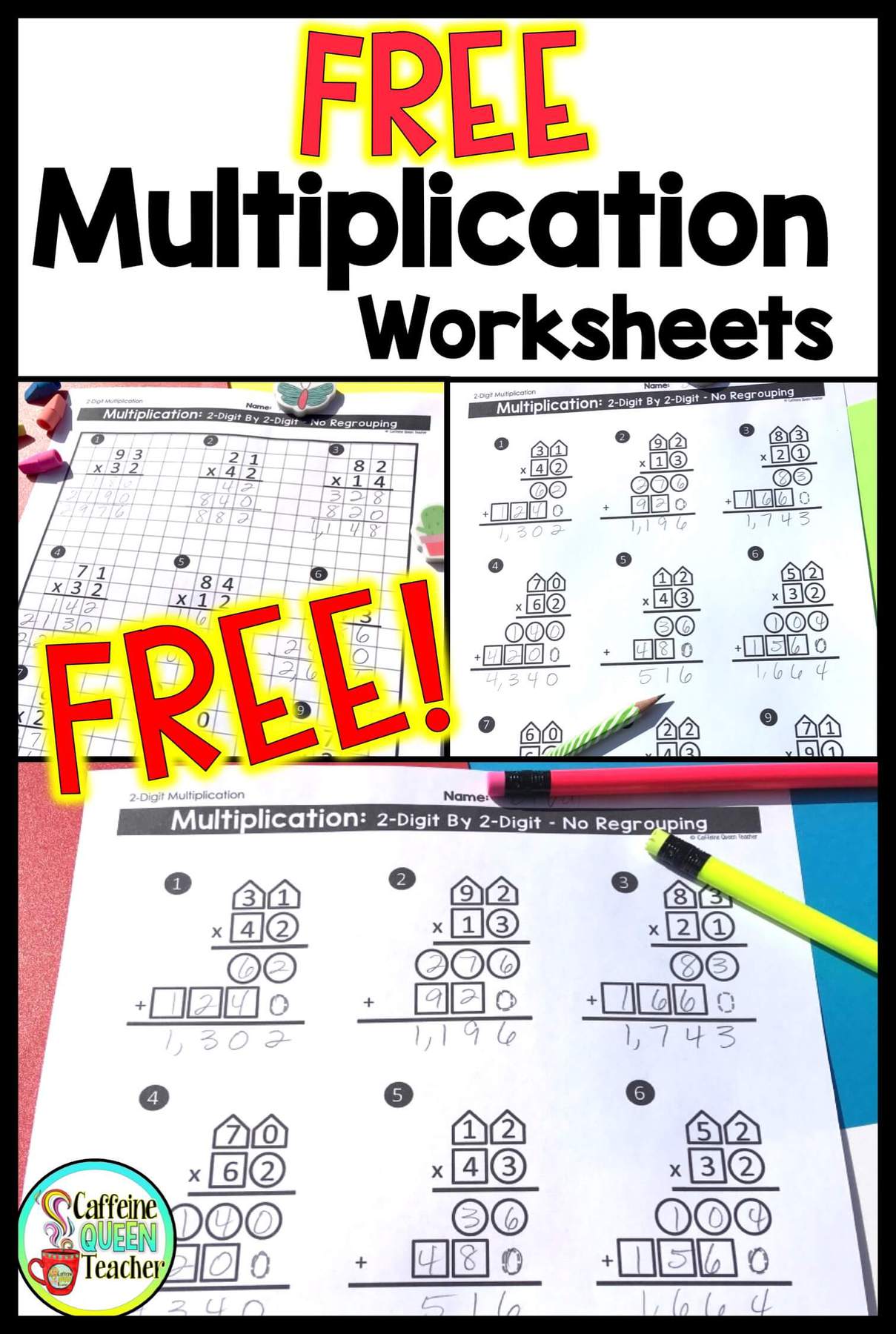 2 Digit Multiplication Worksheet for Kids: Practice Made Easy