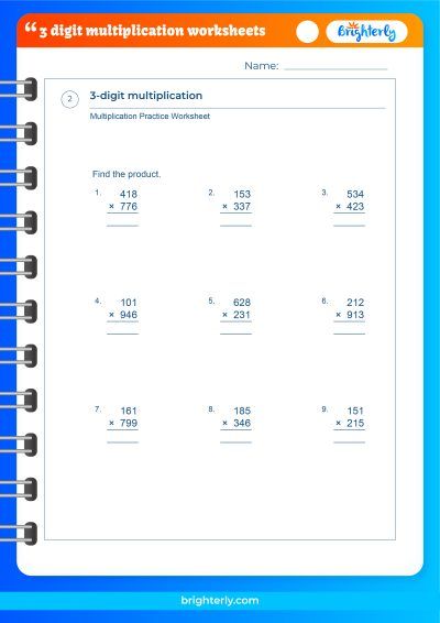 2 Digit Multiplication Worksheets for Kids Practice