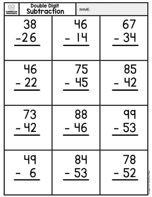 2 Digit Subtraction Worksheets with Regrouping Made Easy