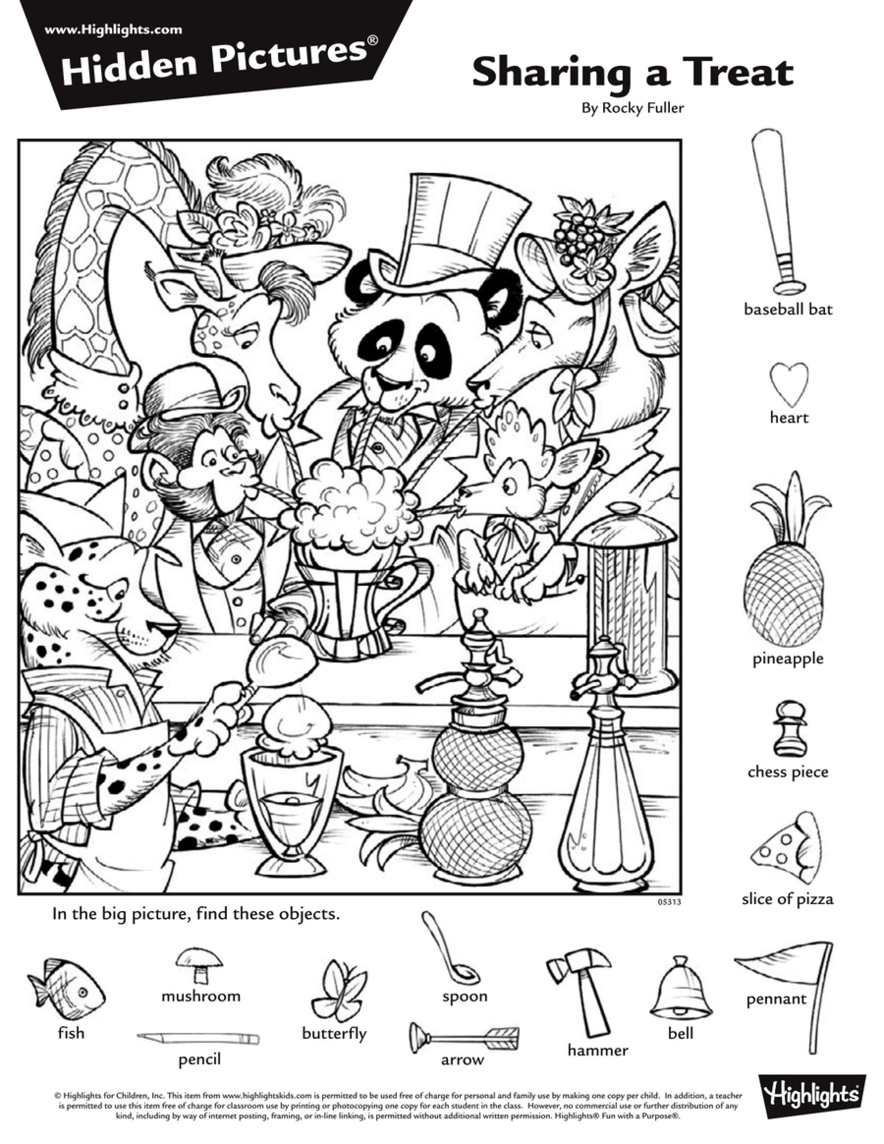 20 Free Printable Hidden Pictures Worksheets Worksheets Decoomo