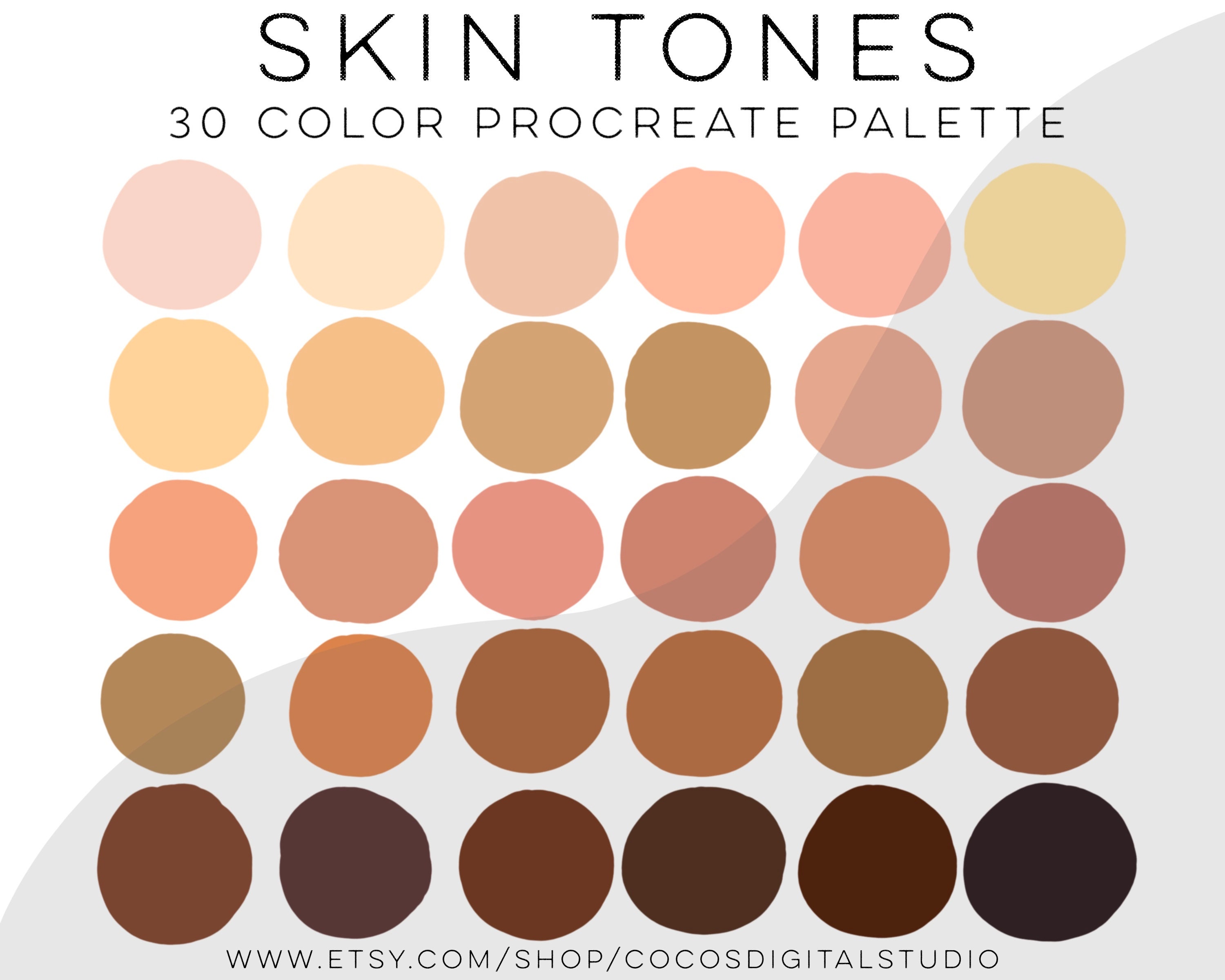 22 Skin Tones Color Palette Merrenwendy