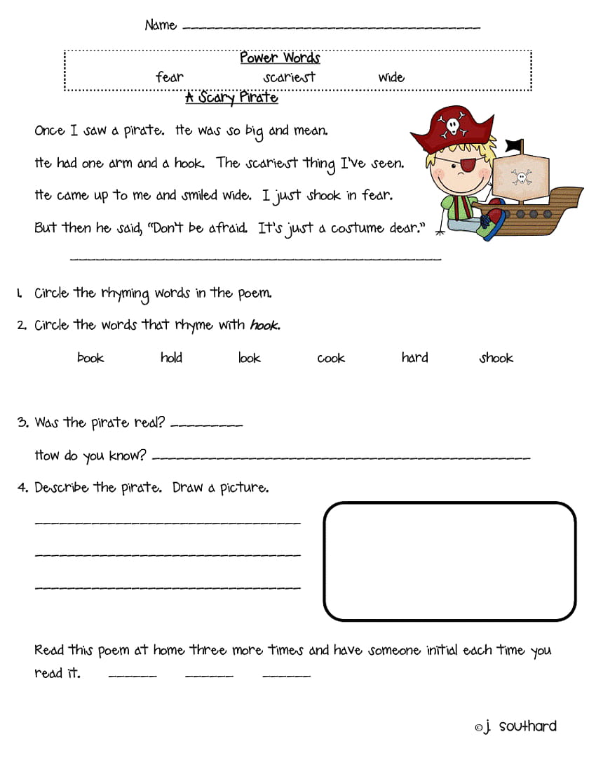 Free 2nd Grade Reading Worksheets and Activities