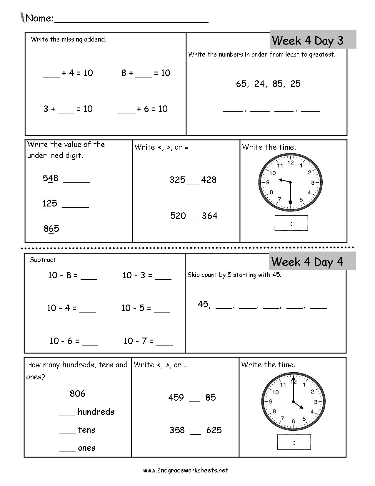 2nd Grade Math Worksheets: Fun Learning for Young Minds