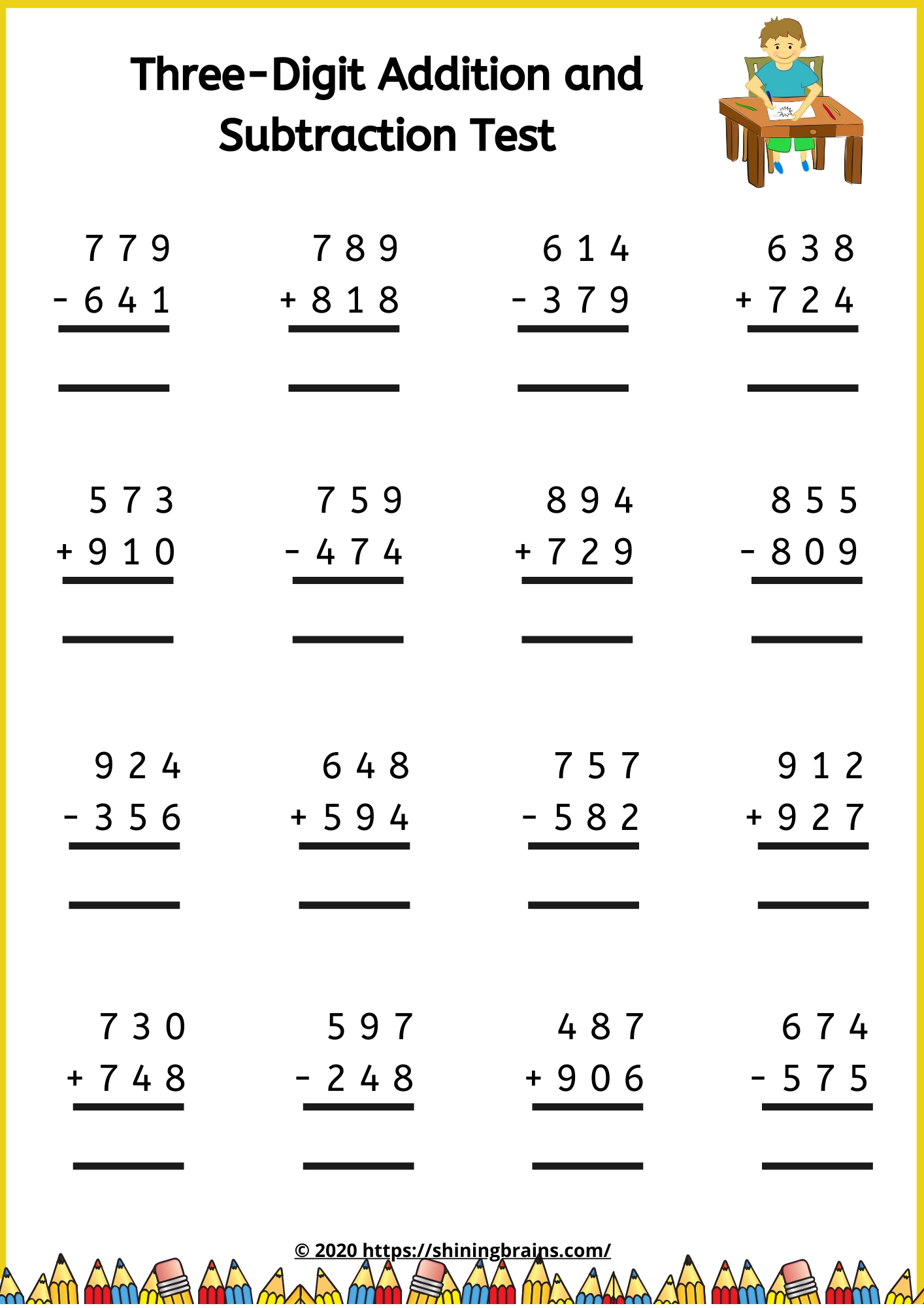 3 Digit Addition Regrouping Worksheets