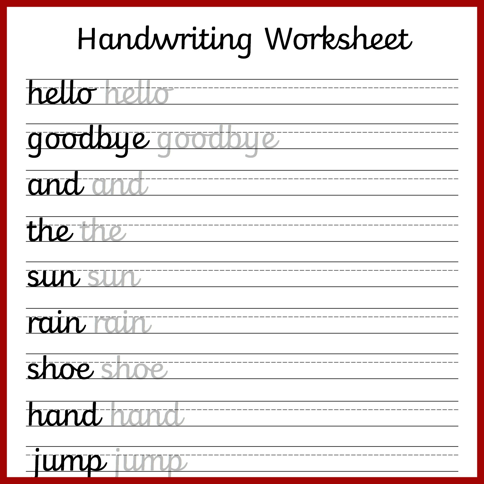 31 Printable Handwriting Worksheets For Kindergarten Png Printables Printable Handwriting