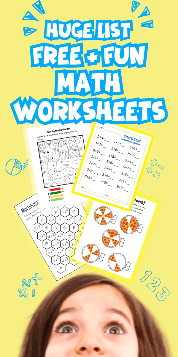 37 Free Fun Worksheets For Math Resources