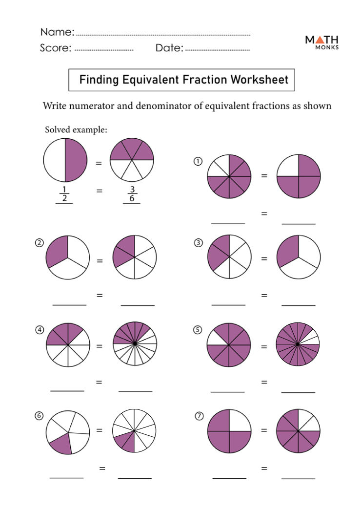 3rd Grade Fractions Worksheets Made Easy with 5 Exercises