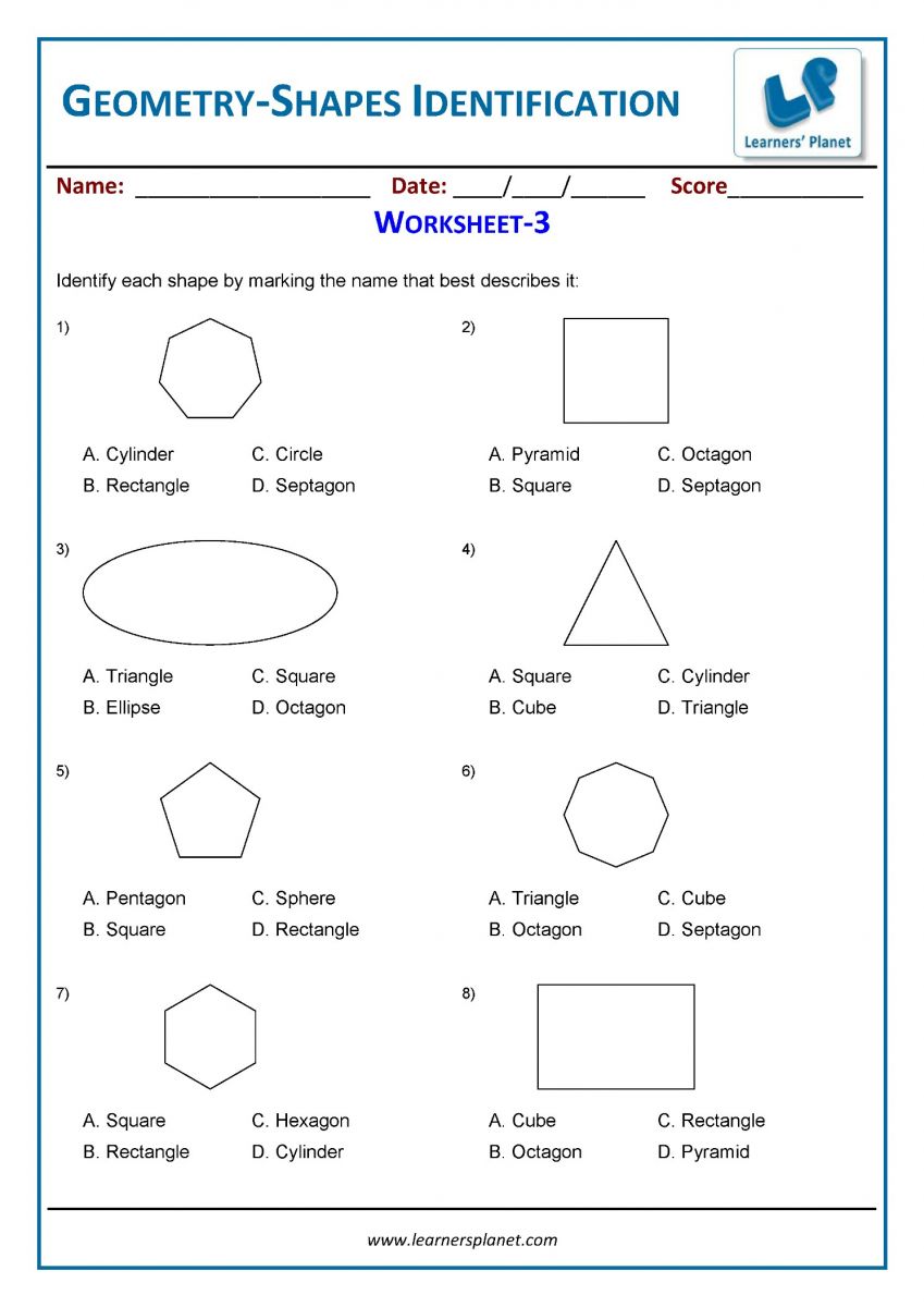 5 Fun Geometry Worksheets for 3rd Grade