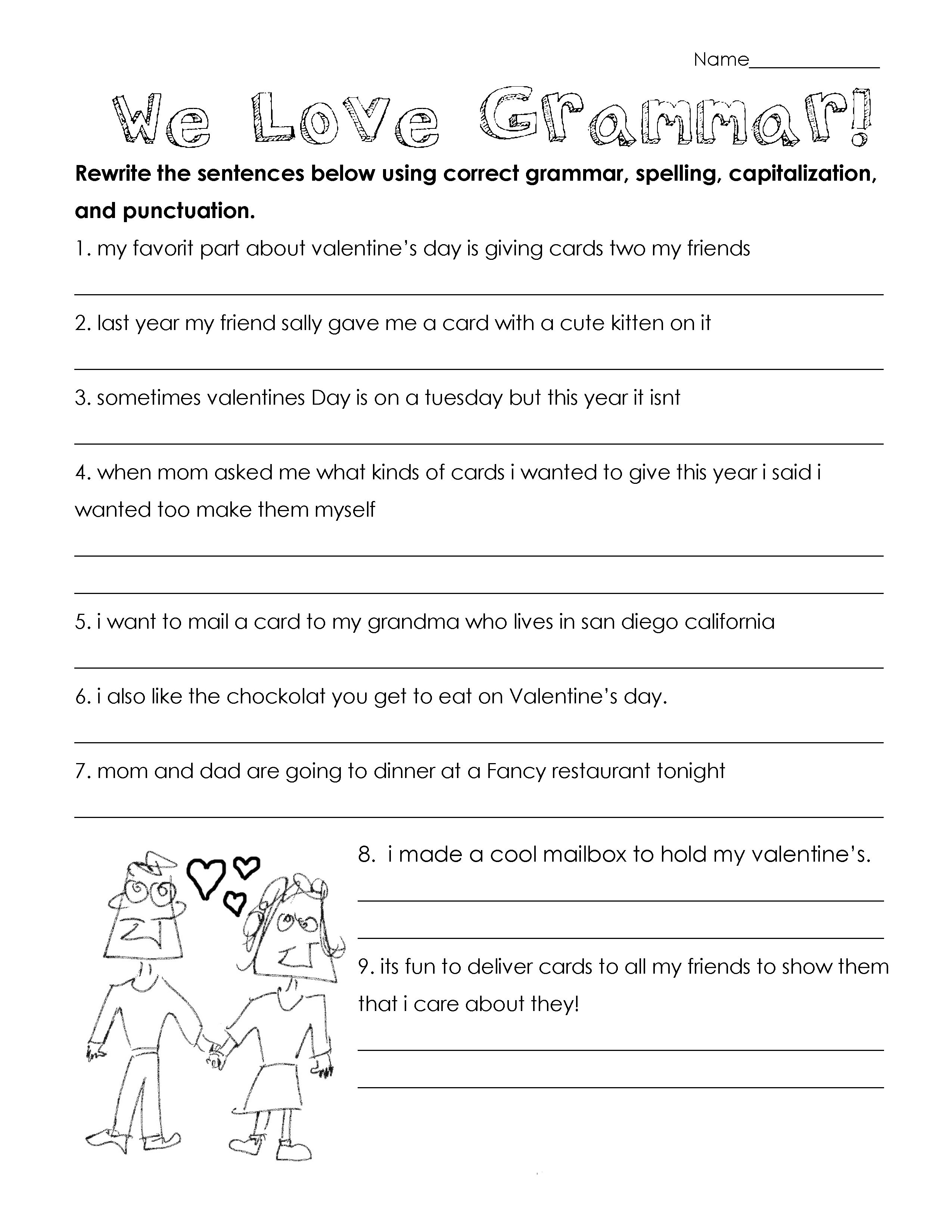 3rd Grade Language Arts Worksheets for Kids