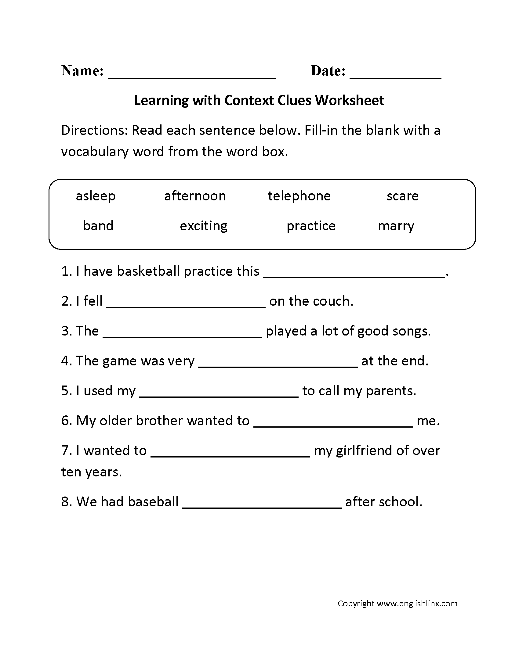 Vocabulary Building for 3rd Grade with Fun Worksheets