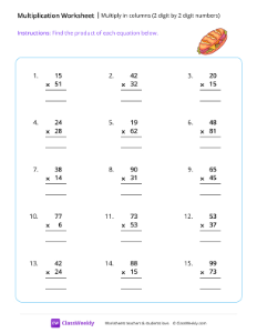 4th Grade Multiplication Worksheets: 4.NBT.5 Practice Made Easy