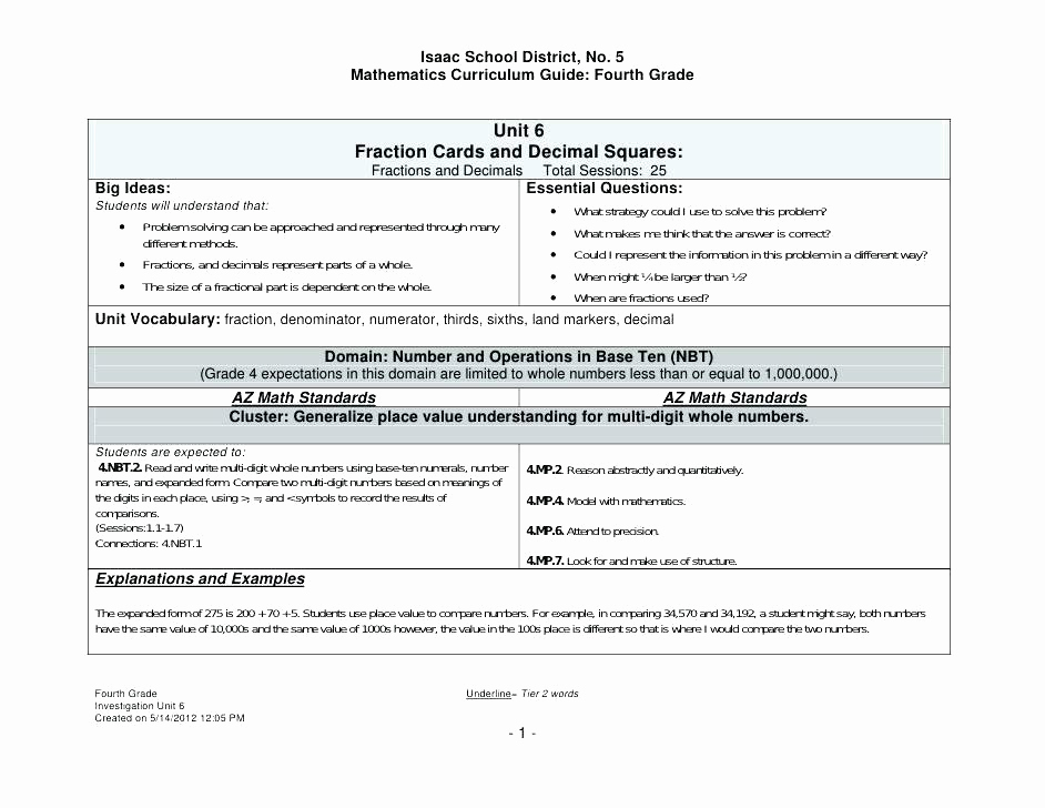 4 Nbt 6 Worksheets