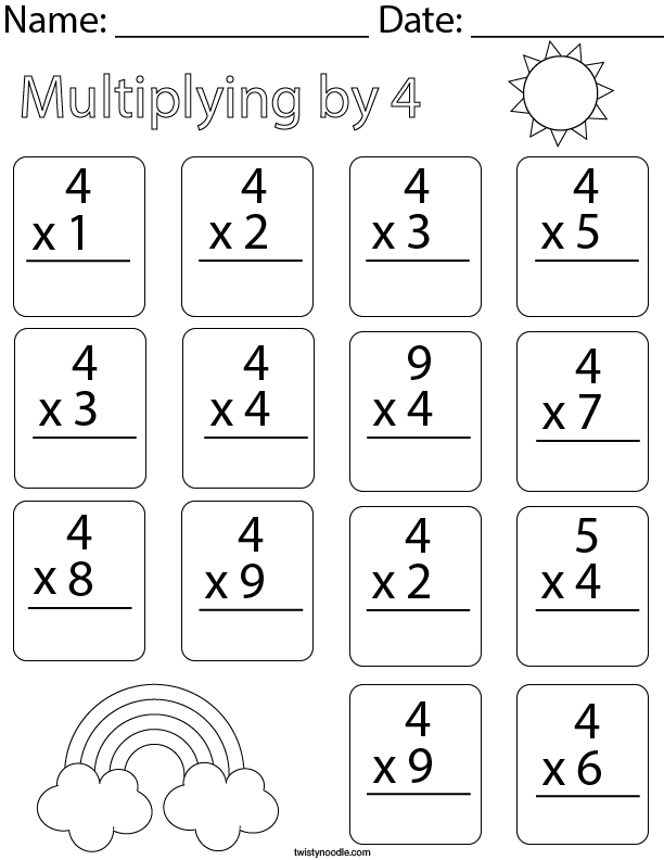 5 Fun Ways to Master 4s Multiplication Worksheets