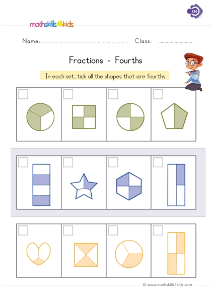 4th Grade Fraction Worksheets for Math Mastery