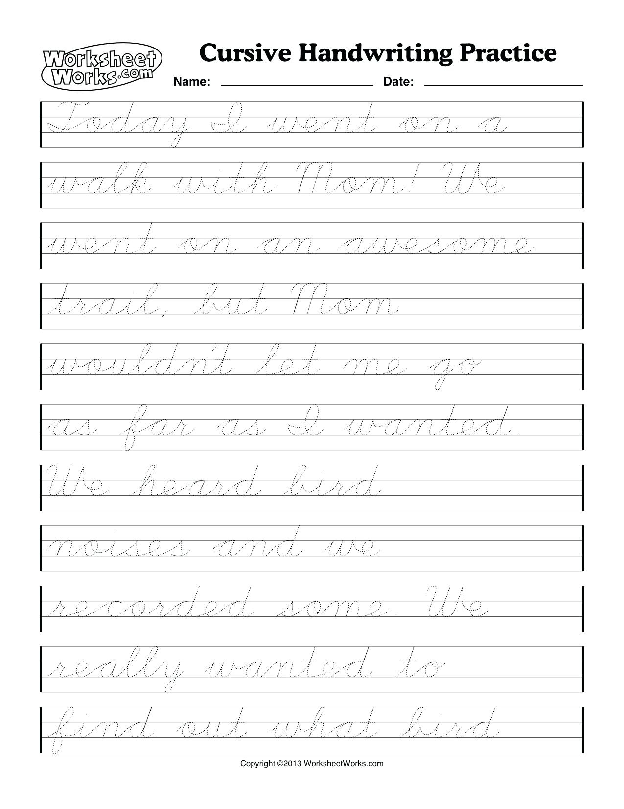 10 Fun Handwriting Worksheets for 4th Graders