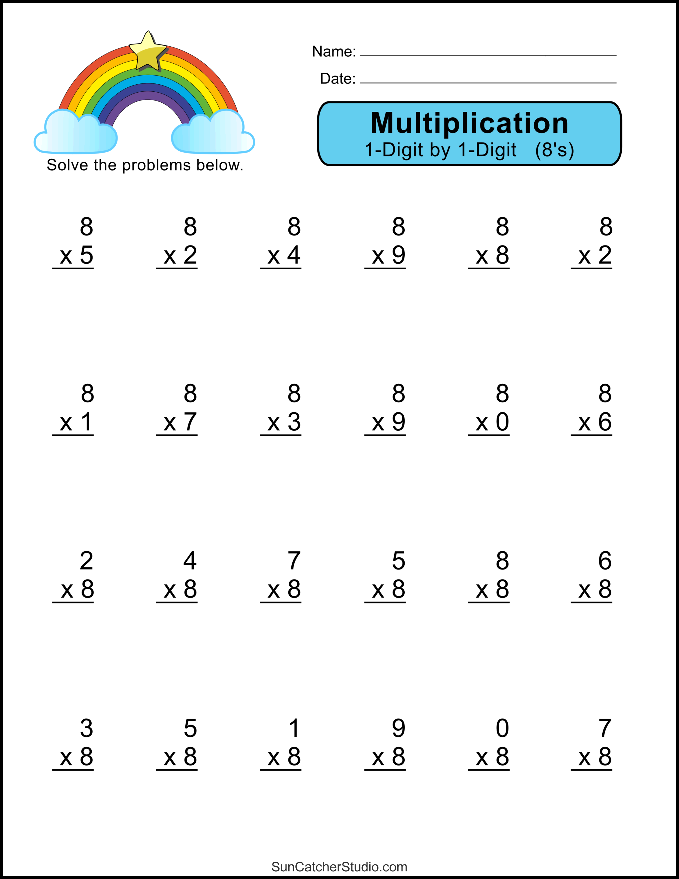 5 Digit By 4 Digit Multiplication Worksheets