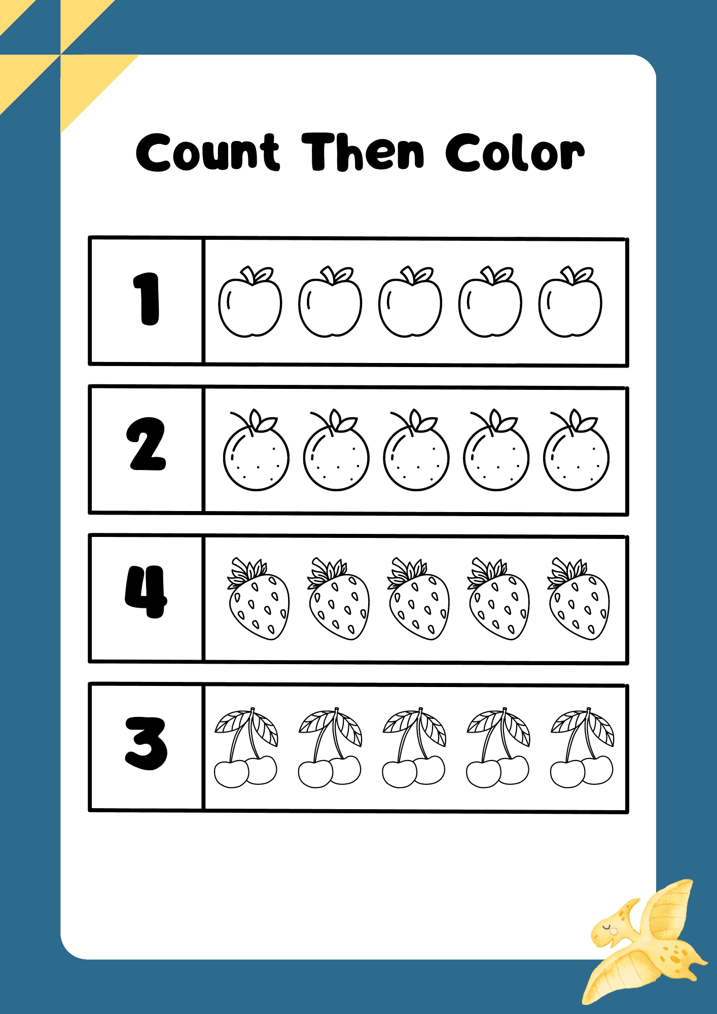 5 Free Count And Color Kindergarten Worksheets For Students