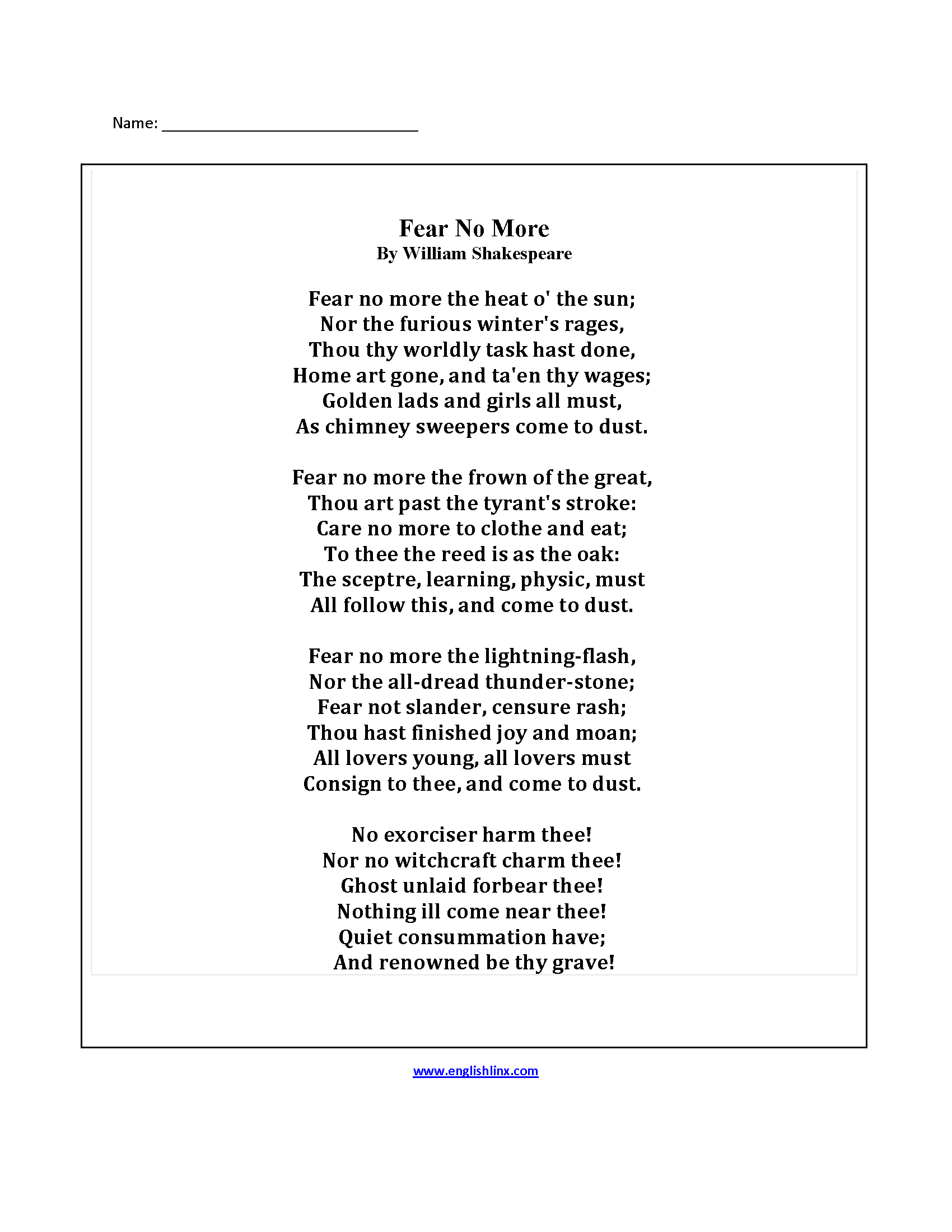 5th Grade Poetry Worksheets to Spark Young Imaginations