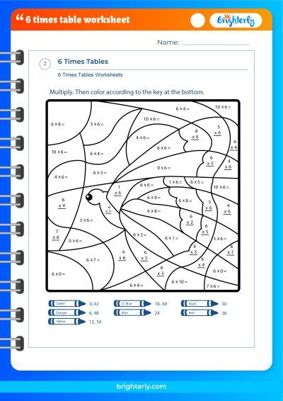 6 Times Tables Worksheets Pdf