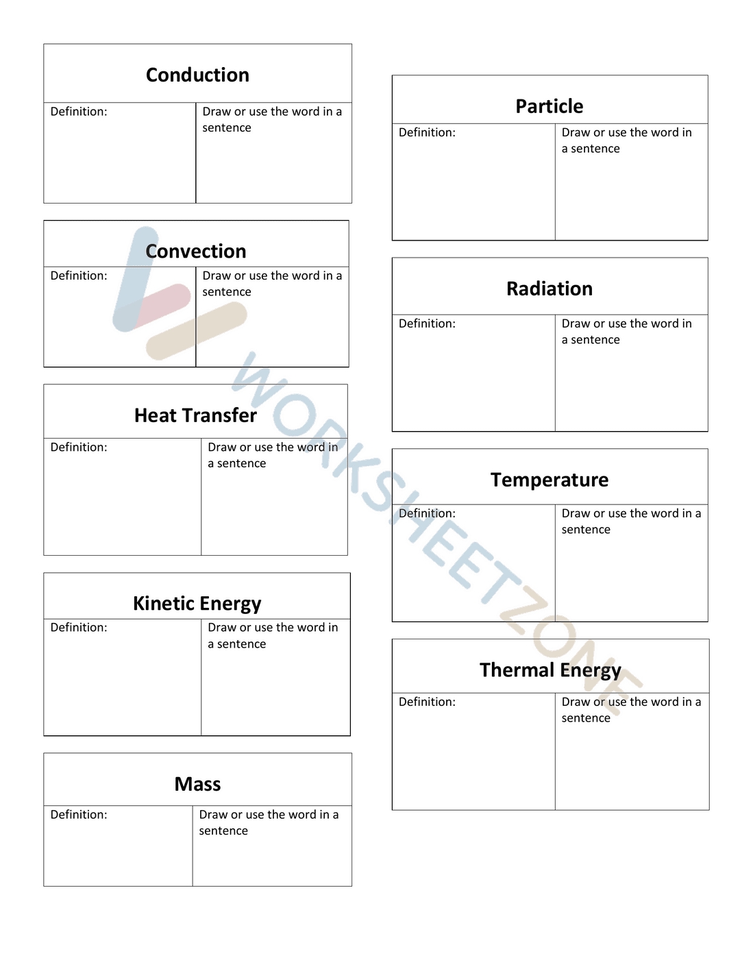 6Th Grade Science Worksheets