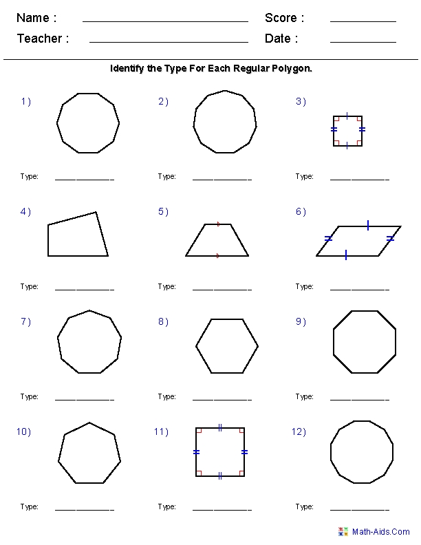 7th Grade Geometry Worksheets: 10 Essential Practice Exercises