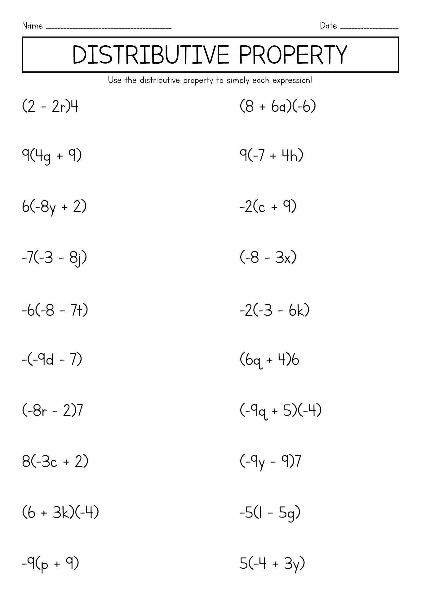 7Th Grade Math Problems Worksheets Algebra Equations Worksheets 8Th Grade Math Worksheets