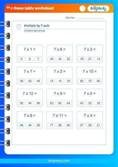 8 S Multiplication Worksheet