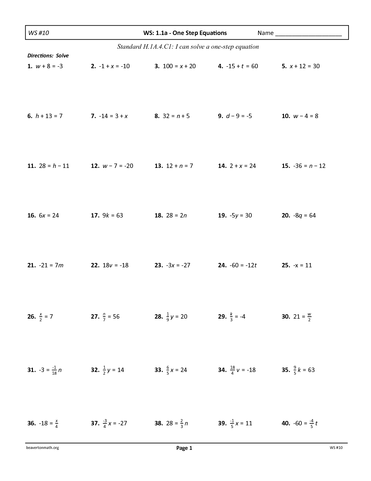 Solve with Ease: 8th Grade Equations Worksheet Guide