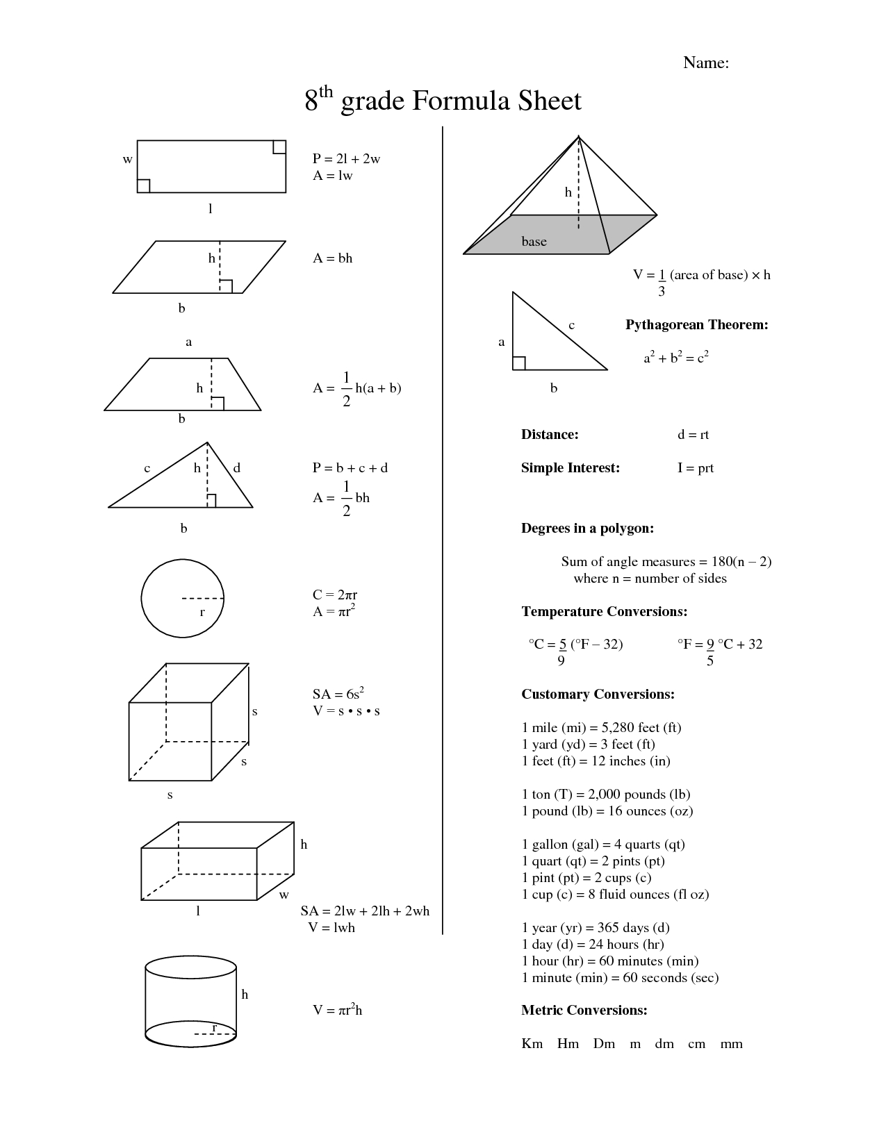 8th Grade Geometry Worksheets to Sharpen Math Skills