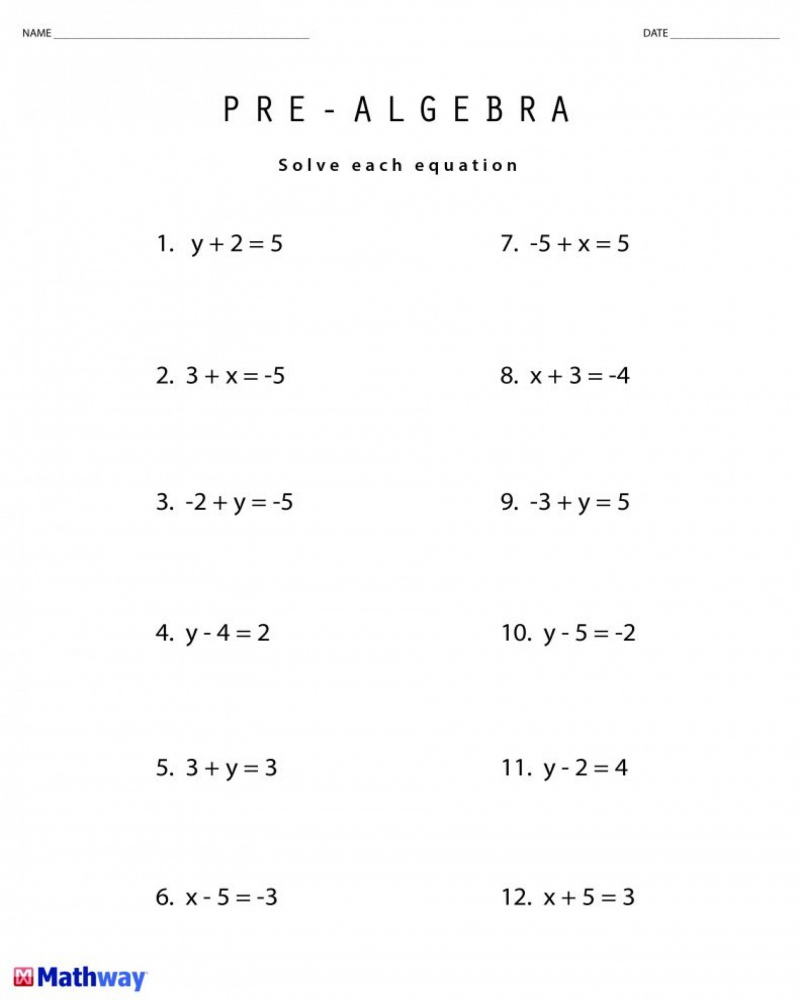 8Th Grade Math Worksheets With Answers