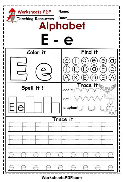 A E Worksheets Pdf