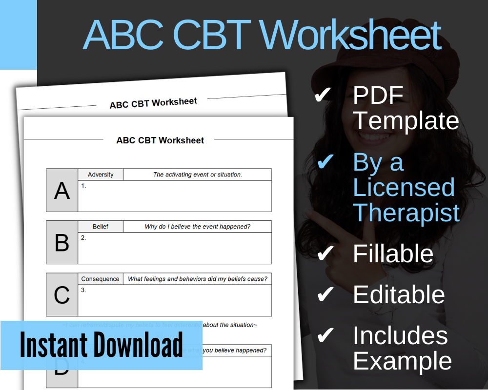 Mastering Emotions with ABC CBT Worksheet