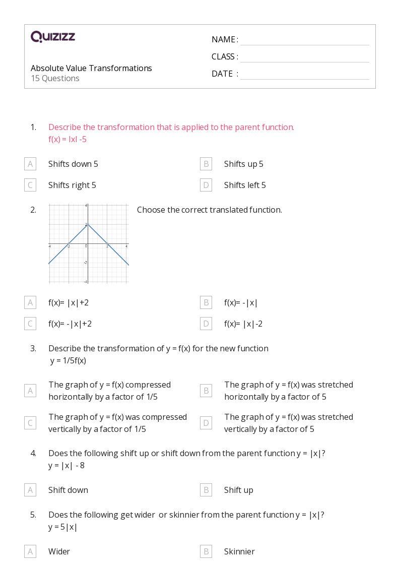 5 Ways to Master Absolute Value Worksheets