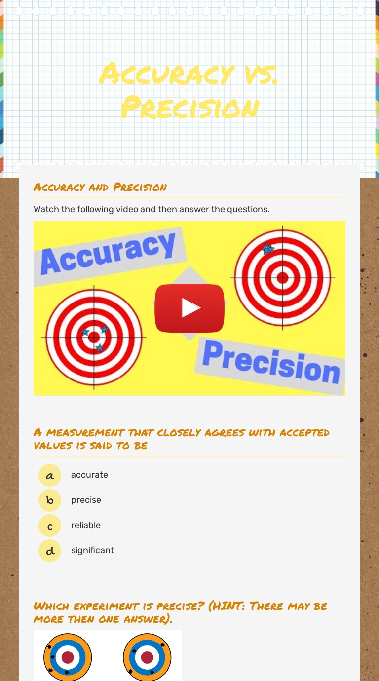 Accuracy Vs Precision Worksheet Imsyaf Com