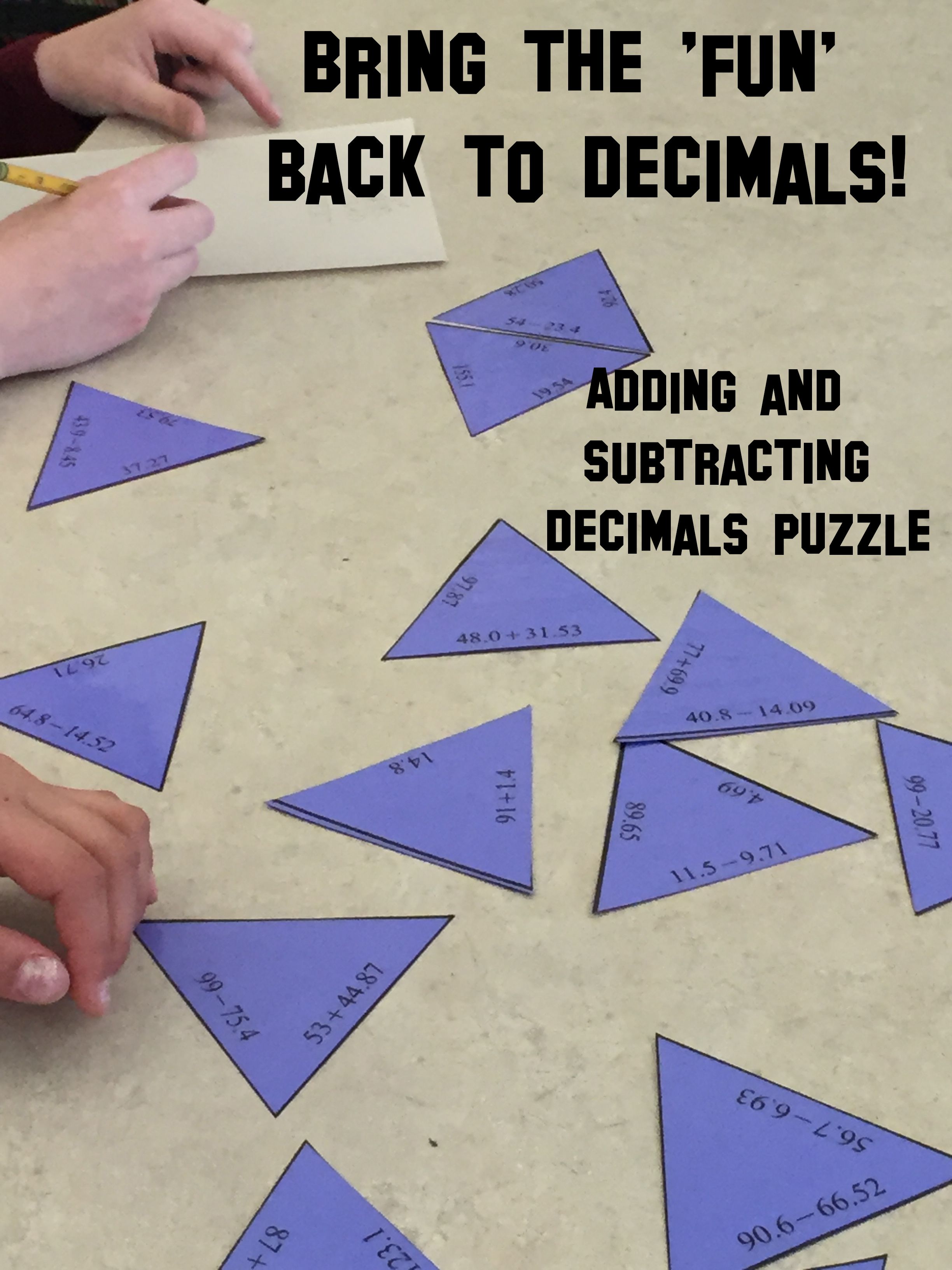 Add And Subtract Decimals Less Than 1 Vertical 1 Minute Drill Worksheet Math Worksheets