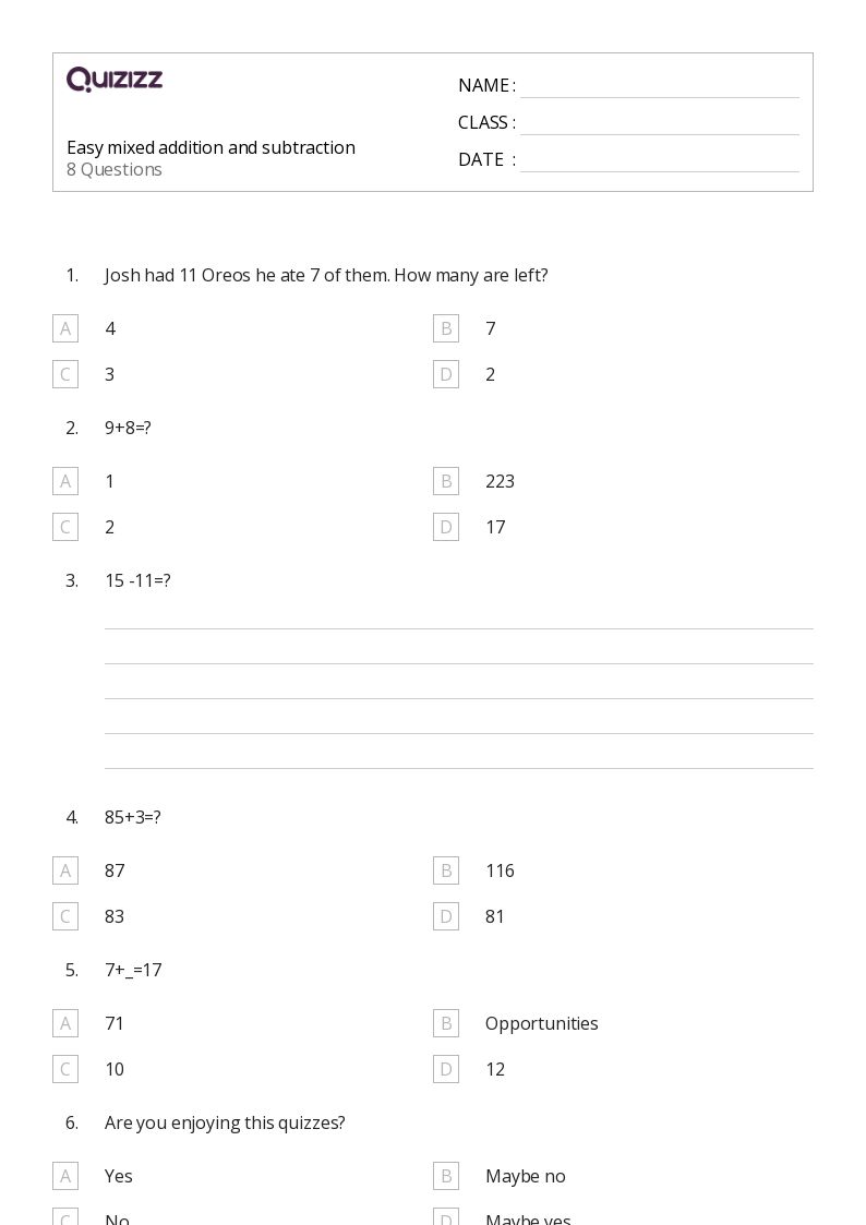 Mixed Numbers Addition and Subtraction Worksheets Made Easy