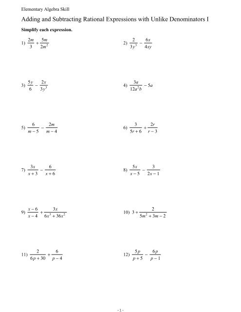 Rational Expressions Simplified: Adding and Subtracting Made Easy