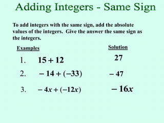 Mastering Addition of Integers with Different Signs Made Easy