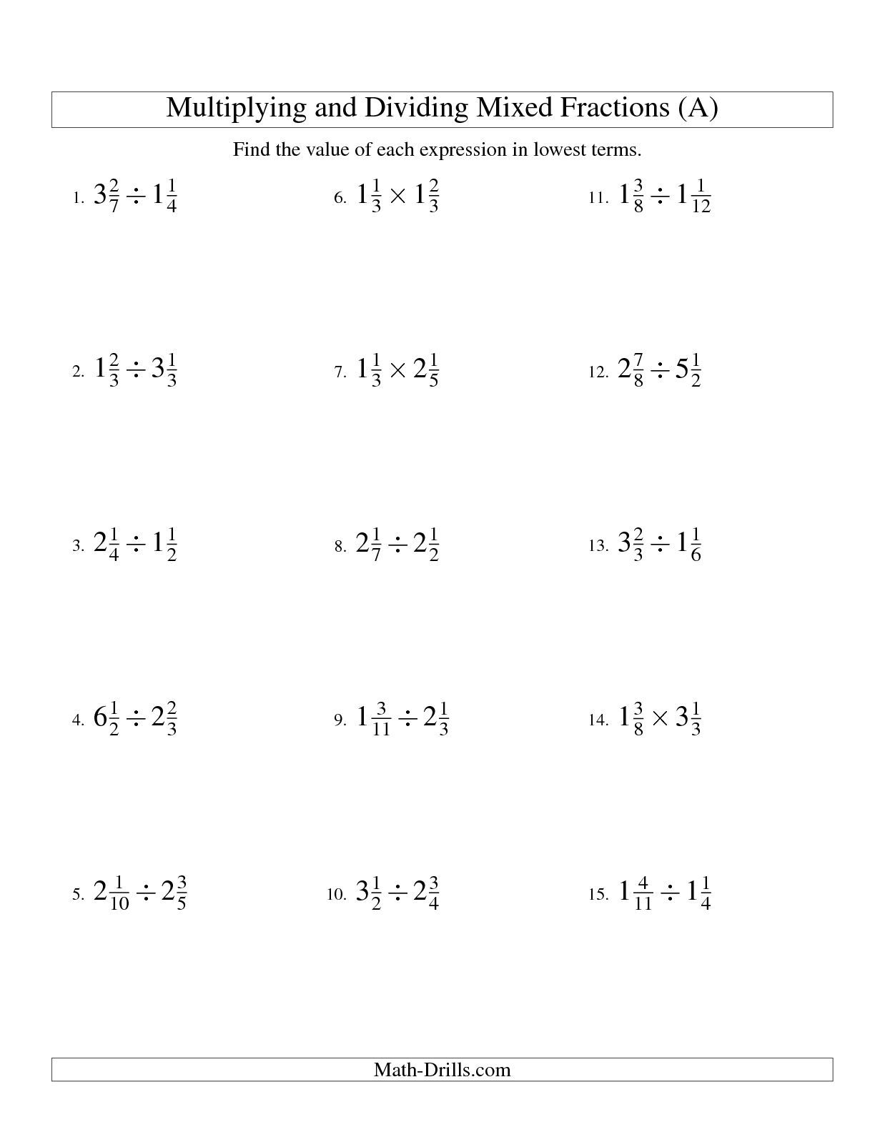 Adding Subtracting Multiplying and Dividing Fractions Made Easy