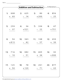 7 Essential Addition and Subtraction Worksheets for Grade 4