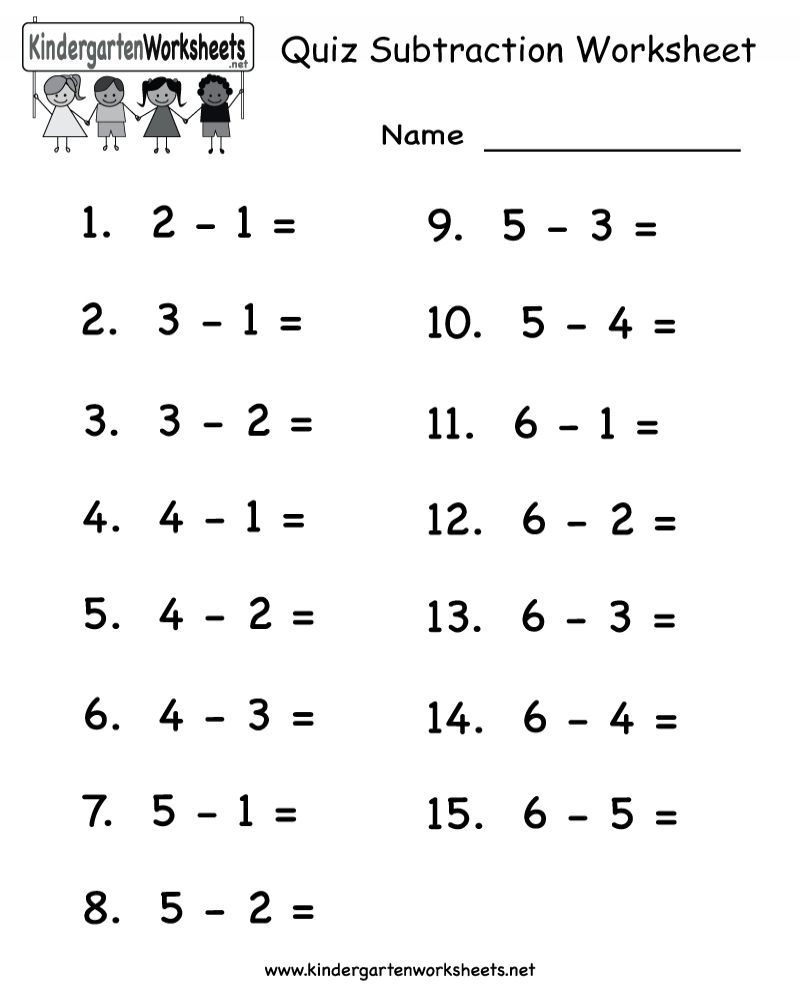 5 Fun Addition and Subtraction Worksheets for Kindergarten