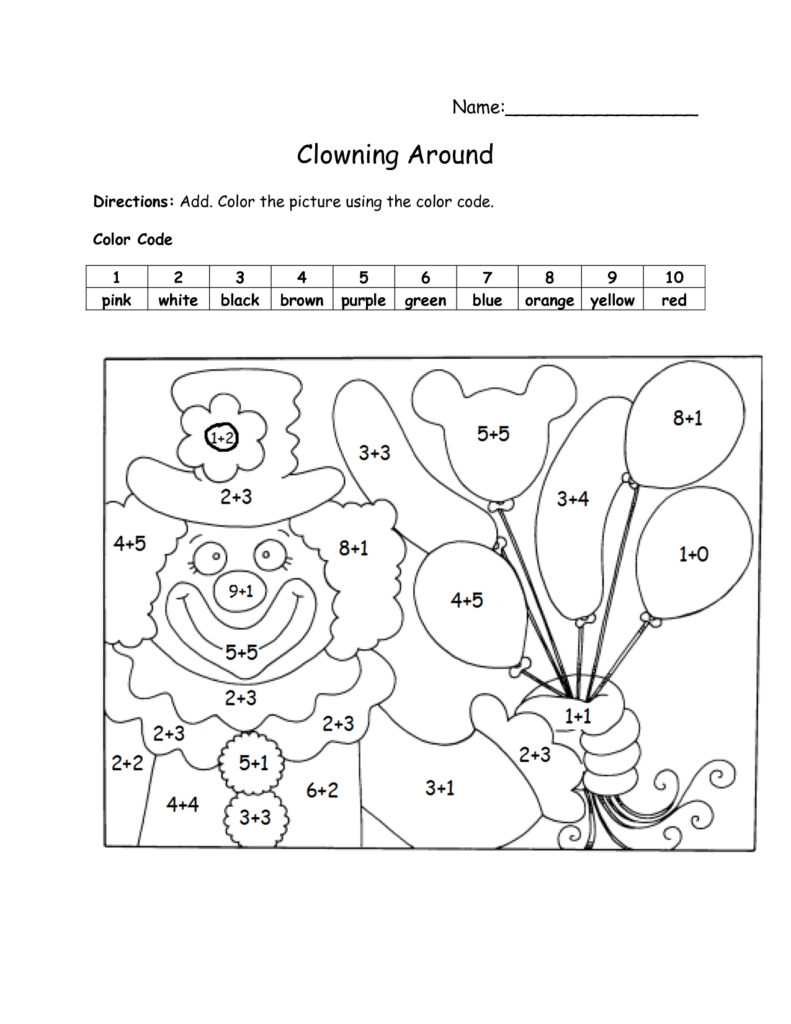 5 Fun Addition Coloring Worksheets for Kids