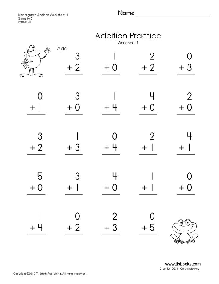 5 Fun Addition Kindergarten Math Worksheets